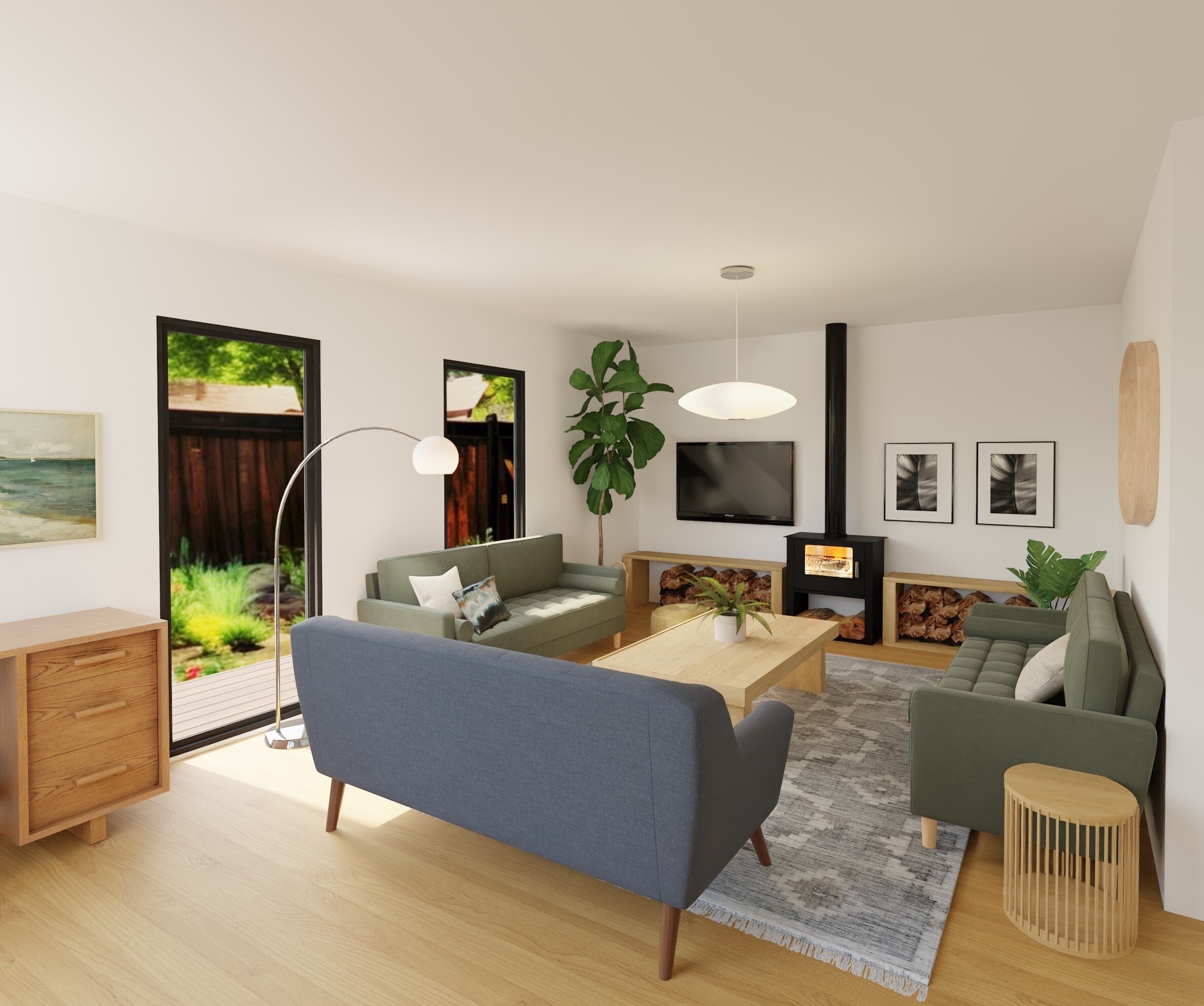 Sunny stylish garden room